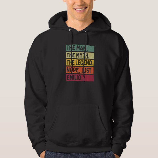 Mens The Man The Myth The Legend Nope Just Emilio  Hoodie (Front)