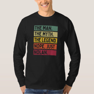 Mens The Man The Myth The Legend Nope Just Nolan   T-Shirt