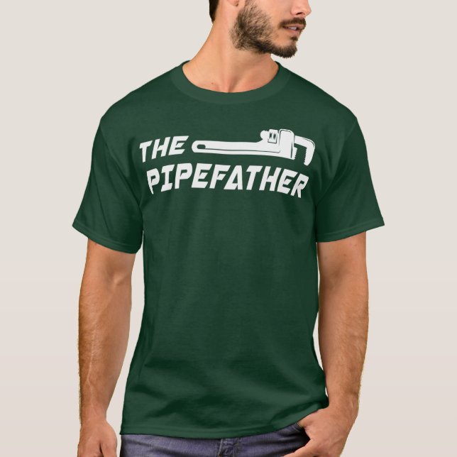 Mens The Pipefather Plumber Father Funny Dad Job T-Shirt (Front)