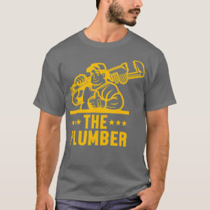 Mens The Plumber Pipefather Pipe Job Worker T-Shirt