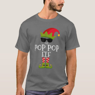 Mens The Pop Pop Elf Costume Matching Family Group T-Shirt