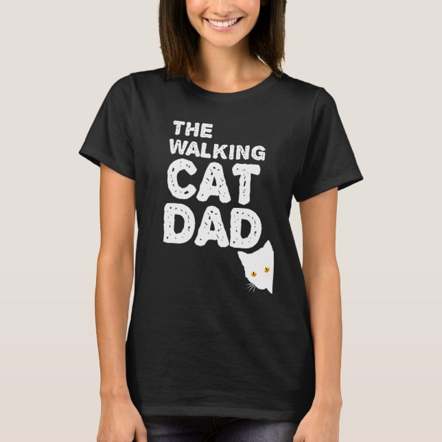 Mens The Walking Cat Dad - Best Catdad Takes His C T-Shirt (Front)