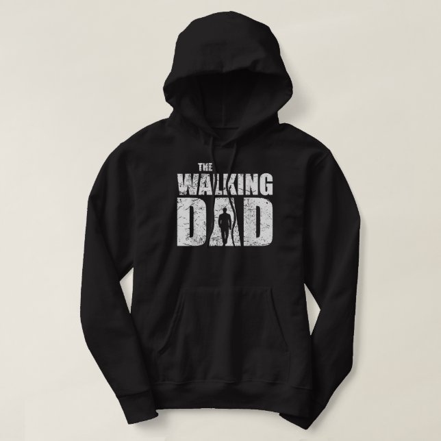 Mens The Walking Dad Father Gifts Man Dead Retro V Hoodie (Design Front)