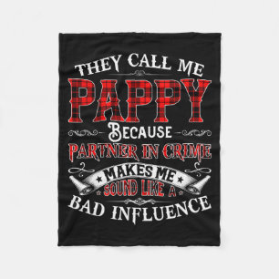 Mens They Call Me Pappy Tee Christmas Fathers Day  Fleece Blanket