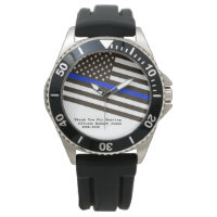 *~* Men's Thin Blue Line Flag Police Officer Man's