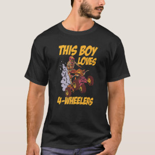 Mens This Boy Loves 4 Wheelers Quad Bike Atv Gear T-Shirt