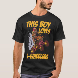 Mens This Boy Loves 4 Wheelers Quad Bike Atv Gear T-Shirt
