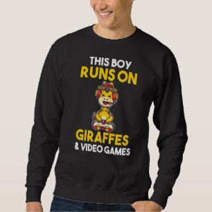 Mens This Boy Runs On Giraffes & Video Games Sweatshirt
