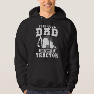 Mens This Cool Dad Drives A Tractor Tractors Hoodie
