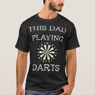 Mens This Dad Playing Darts Bullseye Arrow Game T-Shirt