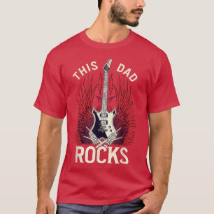 Mens This Dad Rocks Father's Day Rock n Roll Heavy T-Shirt
