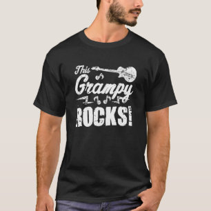 Mens This Grampy Rocks - Guitar Rock and Roll Funn T-Shirt