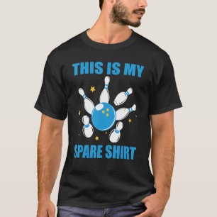 Mens This Is My Spare Shirt Bowling Alley Gutter P