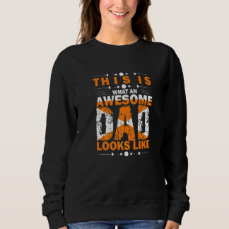 Mens This Is What An Awesome Dad Looks Like Black  Sweatshirt