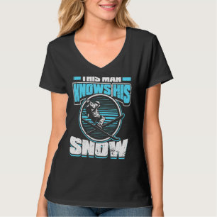 Mens This Man Knows His Snow Skier Ski Mountains T-Shirt