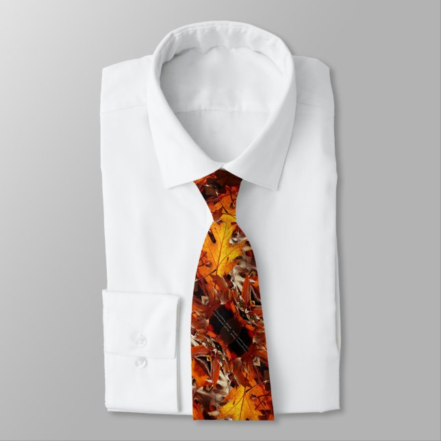 Men's Tie Autumn Leaves (Tied)