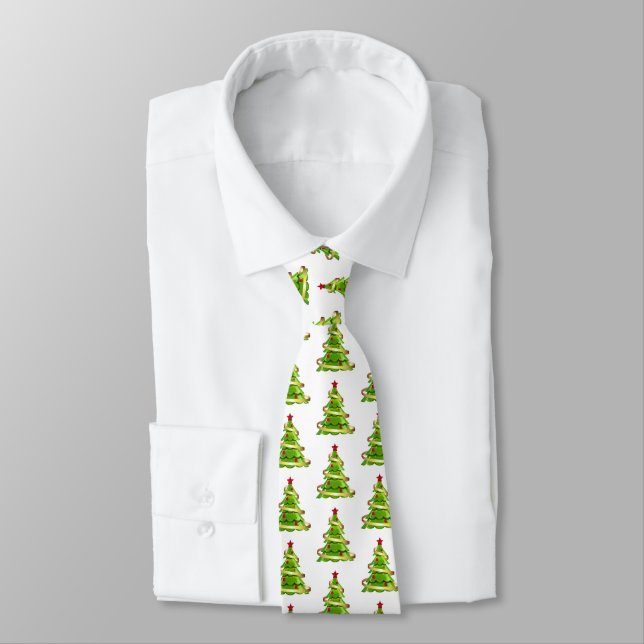 Men's Tie-Christmas Tree Tie (Tied)