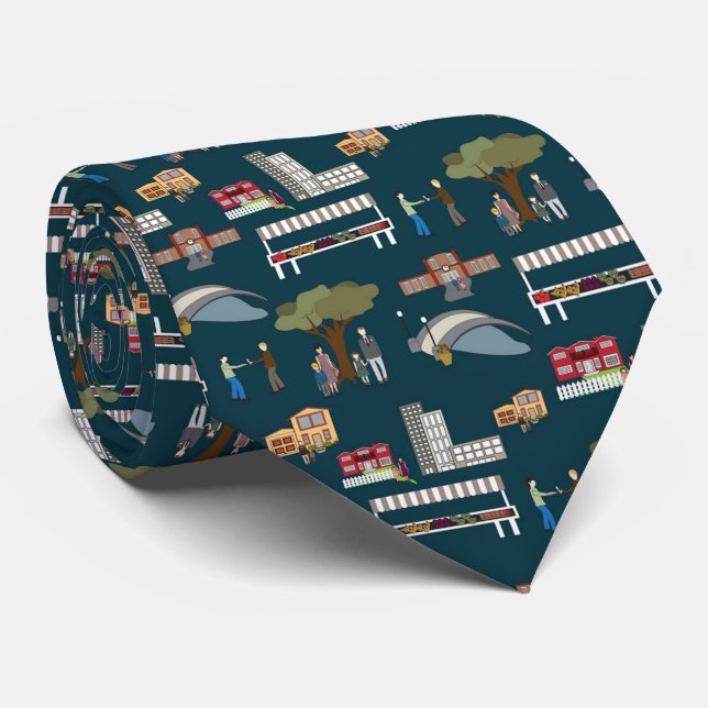 Mens tie, Everywhere We Go in service Tie (Rolled)