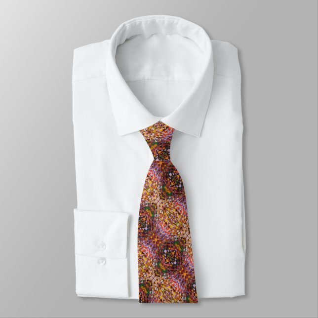 Men's Tie Japanese Maple Abstract (Tied)