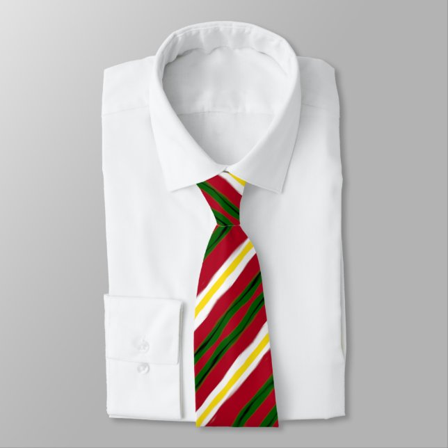 men's tie - Kwanzaa stripes (Tied)