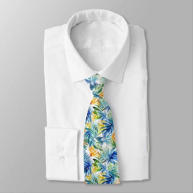 Men's Tie Tropical Palms  (Tied)