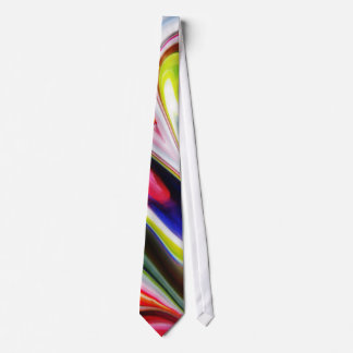 Men's Tie with Abstract and Multicolored Patterns