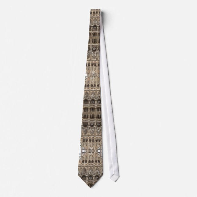 Men's Tie with Gothic Revival Architecture (Front)