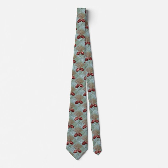 Mens Tie with pinecone design (Front)