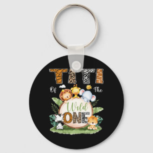Mens Titi Of The Wild One 1st Birthday Kids Safari Key Ring