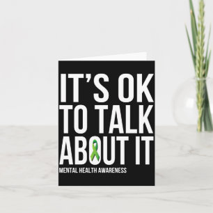 Mens To Talk About Mental Health Awareness Green Card