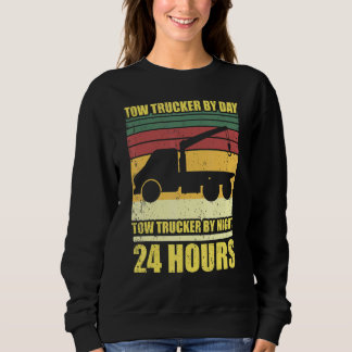 Mens Tow Trucker Driver  Hooking Vehicle Towing Sweatshirt