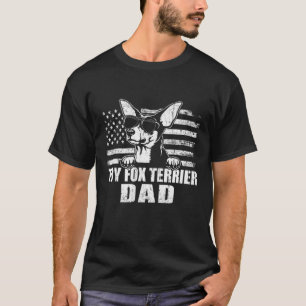 Mens Toy Fox Terrier Dad Cool Vintage Retro Proud T-Shirt