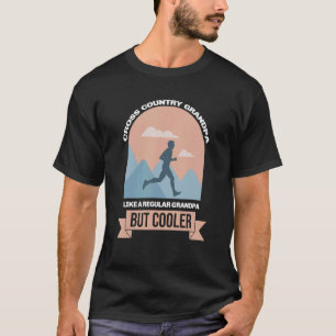 Mens Trail Running Grandfather Trail Runner Cross T-Shirt
