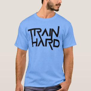 Mens TRAIN HARD Gym Fitness Workout Bodybuilding M T-Shirt