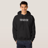 Mens Trainer Coach Black Double Sided Print  Hoodie (Front Full)