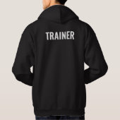 Mens Trainer Coach Black Double Sided Print  Hoodie (Back)