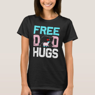 Mens Trans Bear Free Dad Hugs Proud Ally Daddy Tra T-Shirt