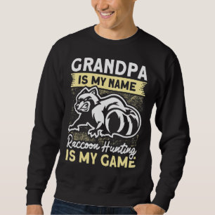 Mens Trap Hunting Grandpa Coon Hunter Racoon Hunt Sweatshirt