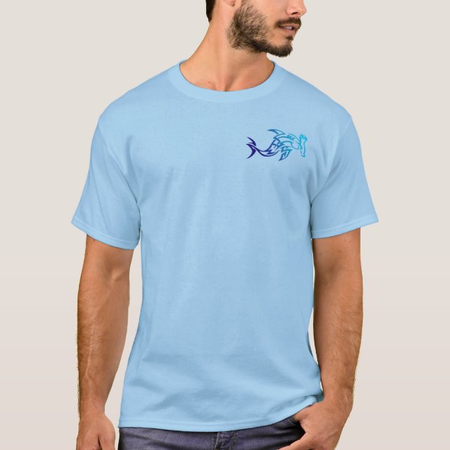 Mens tribal hammerhead shark shirt (Front)