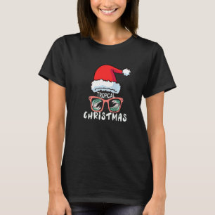 Mens Tropical Christmas In July Surfing Thanksgivi T-Shirt