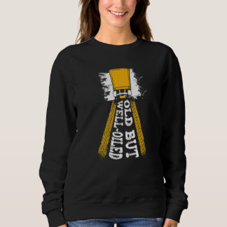 Mens Truck Driver Oiled Trucking Big Rig  Old Man  Sweatshirt