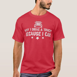 Mens Truck Driver Saying Why I Drive A Truck T-Shirt