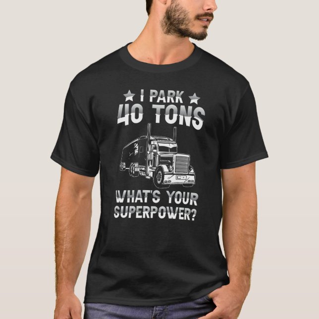 Mens Trucking  Semi Truck Driver Tucker T-Shirt (Front)
