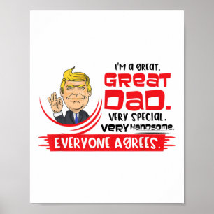 Mens Trump Fathers Day Fantastic Dad _1 Poster