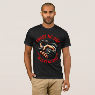 Men's "Trust No One" Skeletal Handshake Tee 