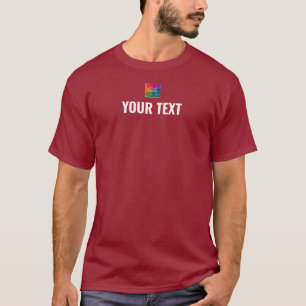 Mens Tshirts Apparel Maaron Red Add Image Text