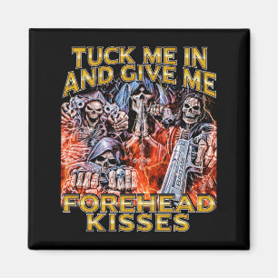 Mens Tuck in - Edgy Skeleton Bootleg Cool Hard Magnet