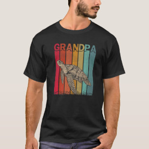 Mens Turtle Retro Style Vintage Grandpa Graphic Fa T-Shirt