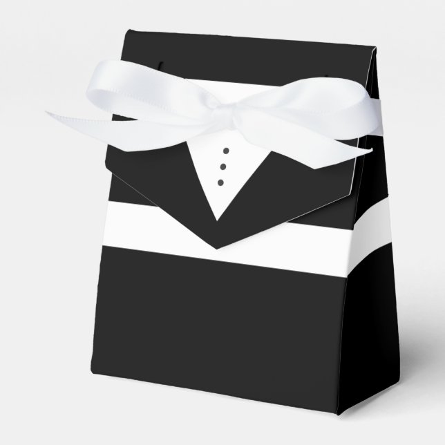 Mens Tux - Groom or Groomsmen Tuxedo Favour Box (Front Side)