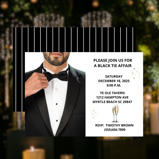   Men's Tuxedo  Black Tie Affair Party Ball Invitation (Creator Uploaded)